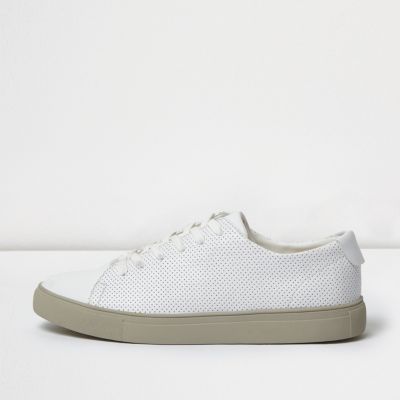 White perforated trainers